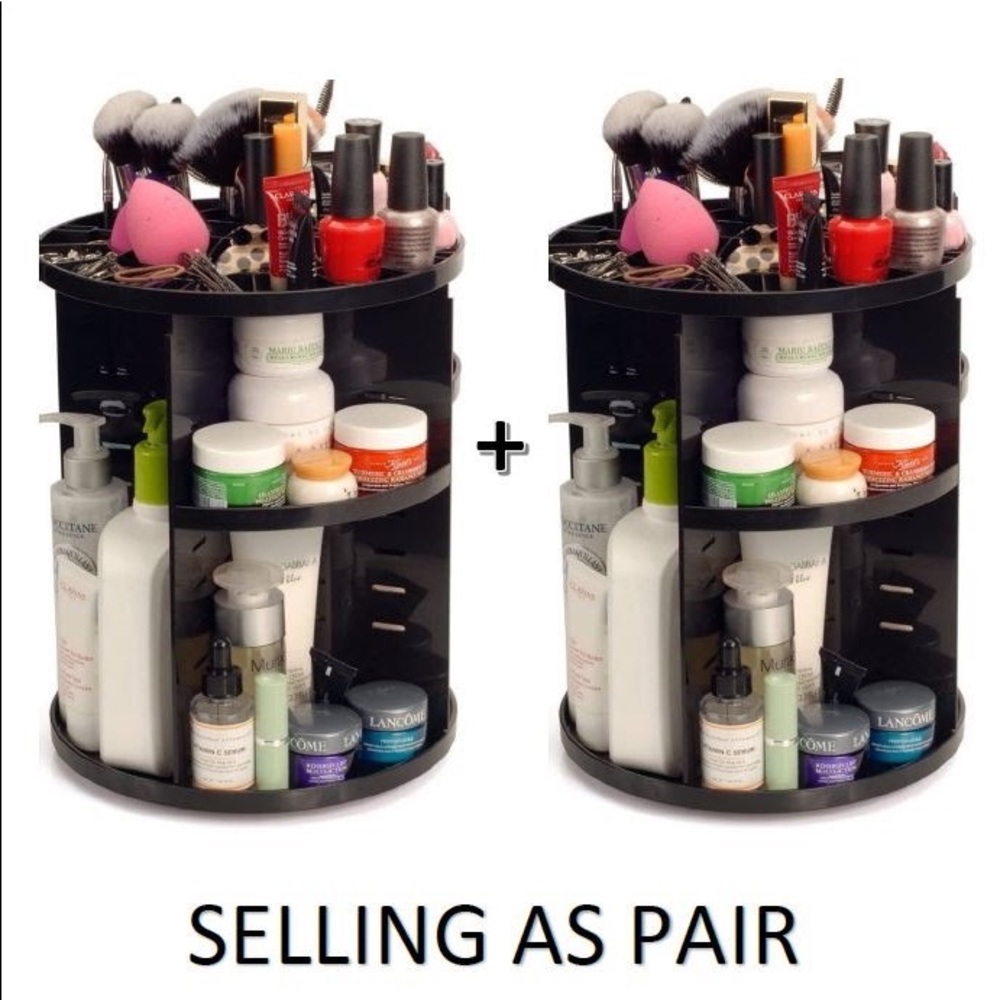 Rotating makeup organizer